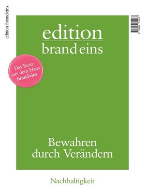 cover image of edition brand eins